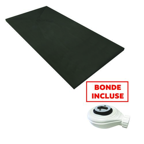 Receveur de douche résine de synthèse Nola Noir 70x180